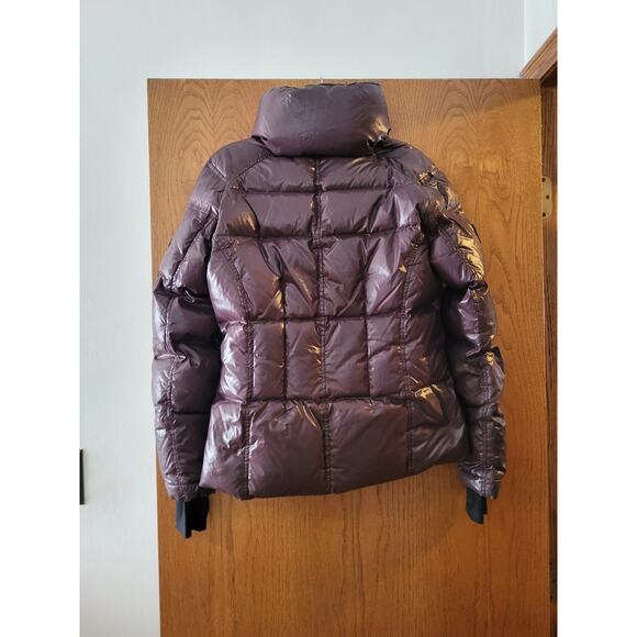 SAM New York Womens Purple Nylon Goose Down Fill Women's Full Zip Coat Jacket M - Picture 2 of 7